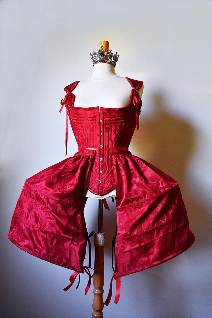 18th century corset and bustle